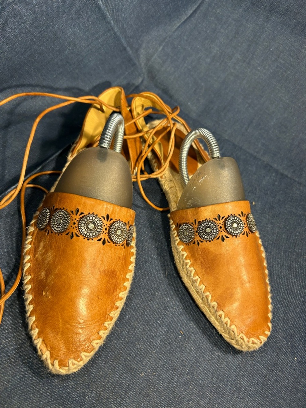 NWOT Belle by Sigerson Morrison leather flat espadrilles 5
